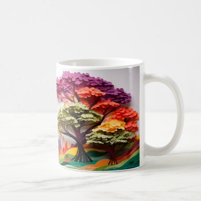 Caneca De Café árvore 3D (Direita)