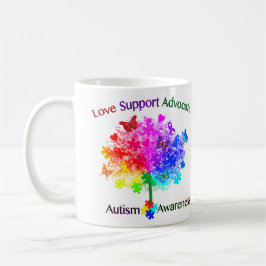 Caneca De Café Árvore Arco-Íris do Autismo