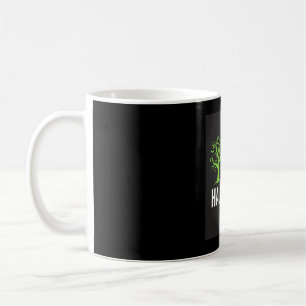Caneca De Café Árvore Assustadora do Halloween com Morcegos em Ve