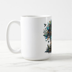 Caneca De Café Árvore Cibernética da Vida Cosmic Steampunk