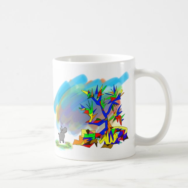 Caneca De Café árvore colorida (Direita)