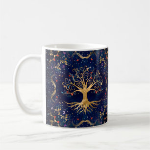 Caneca De Café Árvore Colorida da Vida - Yggdrasil