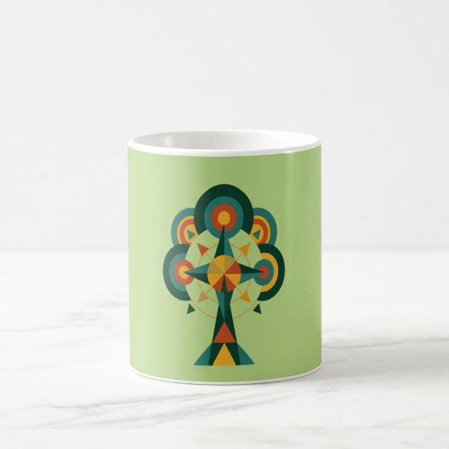 Caneca De Café Árvore da Vida Arte Boho Mandala (Centro)