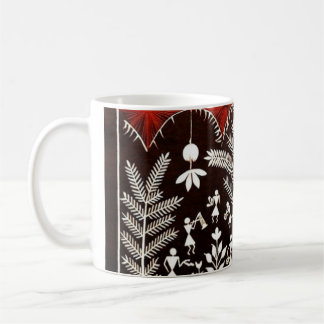 Caneca De Café Árvore da Vida Tribal Warli - madeira walart