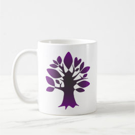 Caneca De Café Árvore de Amor Roxo Perpétuo Arte de Linha Infinit