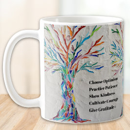 Caneca De Café Árvore de Cotação Motivacional Inspiracional