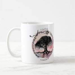 Caneca De Café Árvore de Deusa em Todas as direções a rosa