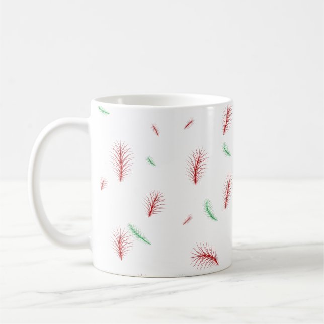 Caneca De Café Árvore de Floco de Neve Cugado Flocos de Neve, Árv (Esquerda)