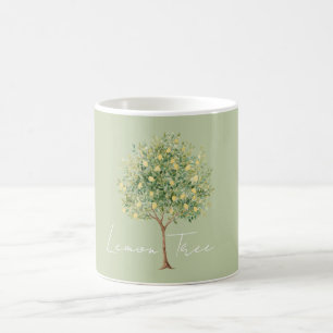 Caneca De Café Árvore de Limão Amarelo Verde