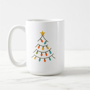 Caneca De Café Árvore de Luz de Natal Mágica Brilhante