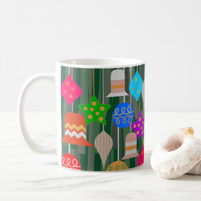 Caneca De Café Árvore de Natal (Com Donut)