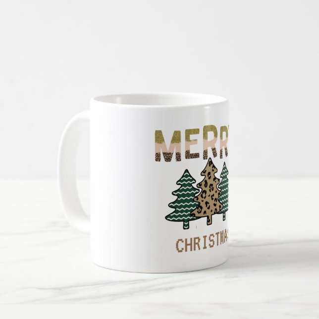Caneca De Café Árvore de Natal (Frente Esquerda)