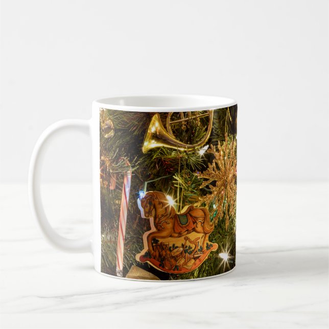 Caneca De Café Árvore de Natal 5183 com ornamentos e Luzes (Esquerda)