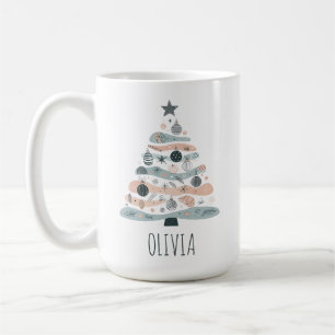 Caneca De Café Árvore de Natal Boho Fofa