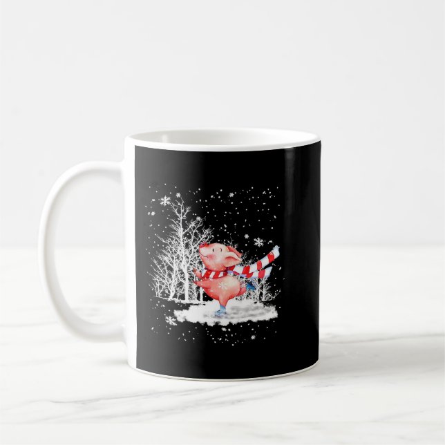 Caneca De Café Árvore De Natal Bonita Na Feliz De Neve Pigmas (Esquerda)