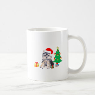 Caneca De Café Árvore de Natal, cachorro de Yorkshire e presentes
