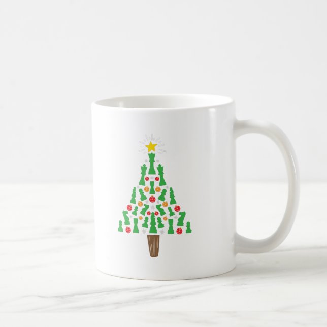 Caneca De Café Árvore de Natal Chess Piece (Direita)