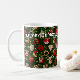 Caneca De Café Árvore de Natal com brinquedos de feltro