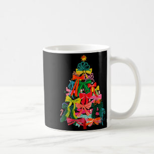 Caneca De Café Árvore de Natal com Laço Sedutor Natal Préppy Femi