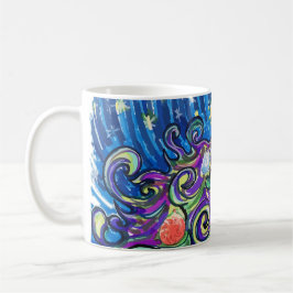 Caneca De Café Árvore de Natal Cósmica