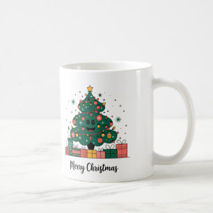 Caneca De Café Árvore de Natal Cumprimentos de temporada