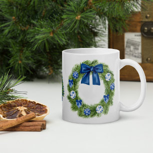 Caneca De Café Árvore de Natal da Chinoiserie e Terra
