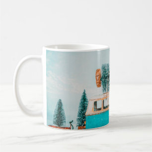Caneca De Café Árvore de natal de carregando de carro antigo min