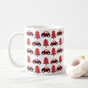 Caneca De Café Árvore de Natal de Carro de Brinquedo Vermelho Fof