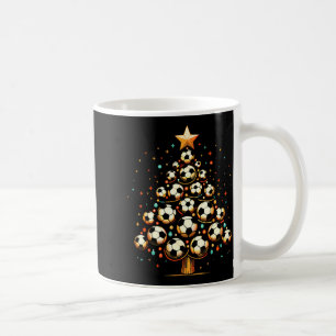 Caneca De Café Árvore de Natal de Futebol Santa Natal Meninas Men