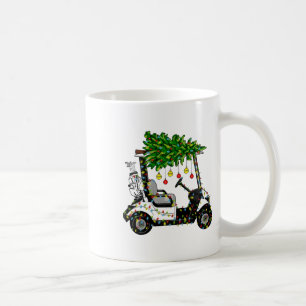 Caneca De Café Árvore de Natal de Golf Carrinho Luz de Natal Xmas