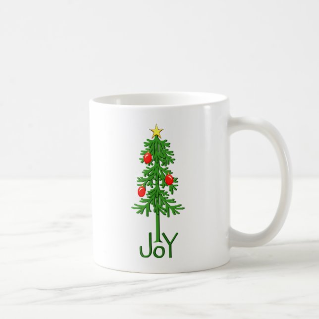 Caneca De Café Árvore de Natal de Joy (Direita)