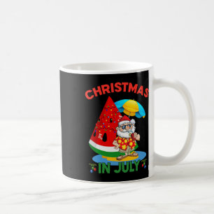Caneca De Café Árvore de Natal de Melancia Natal de Verão em Julh