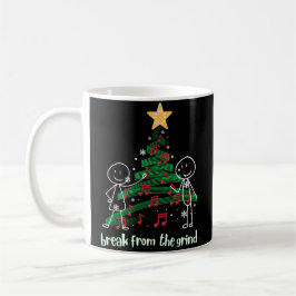 Caneca de Café Árvore de Natal Decorada