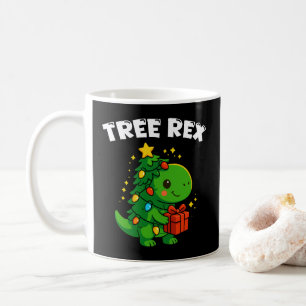 Caneca De Café Árvore de Natal Dinossauro T-Rex Fofa Festa de Nat