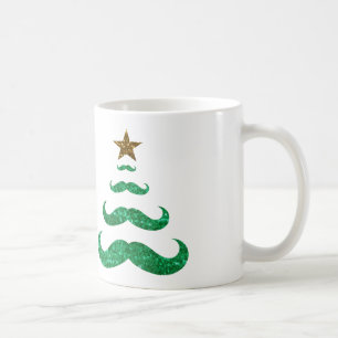 Caneca De Café árvore de natal do bigode