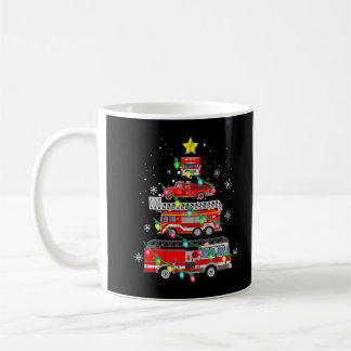Caneca De Café Árvore de Natal do Caminhão de Bombeiros