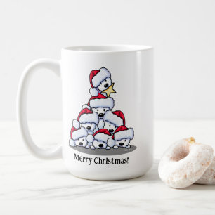 Caneca De Café Árvore de Natal do Cão Westie