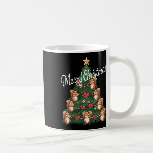 Caneca De Café Árvore de Natal do Esquilo Xmas (Direita)