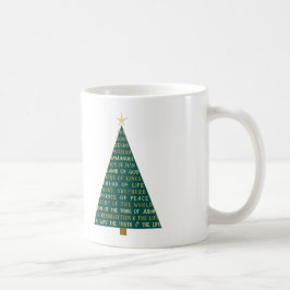 Caneca De Café Árvore de Natal dos Nomes de Jesus