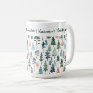Caneca De Café Árvore de Natal e Texto Personalizado