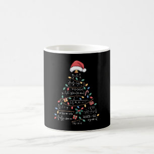 Caneca De Café Árvore de Natal Equações Matemáticas Natal Profess