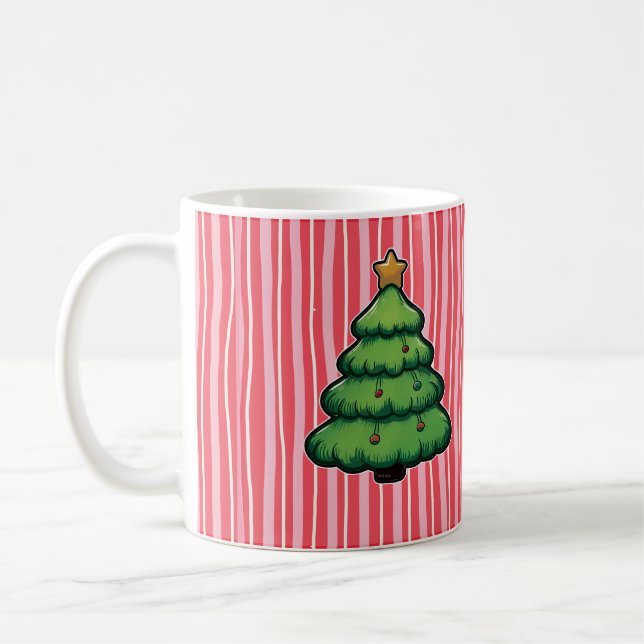 Caneca de Café Árvore de Natal Fofa (Esquerda)