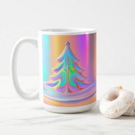 Caneca De Café Árvore de Natal Iridescente