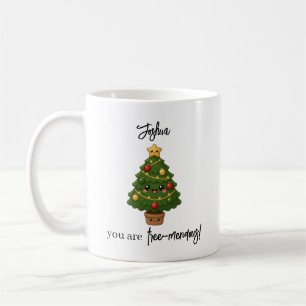 Caneca De Café Árvore de Natal Kawaii Presente engraçado para nam