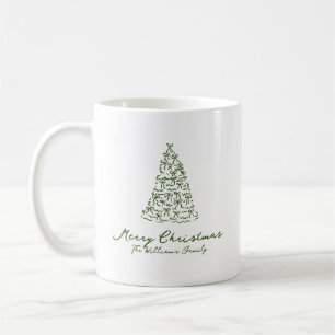 Caneca De Café Árvore de Natal Moderna