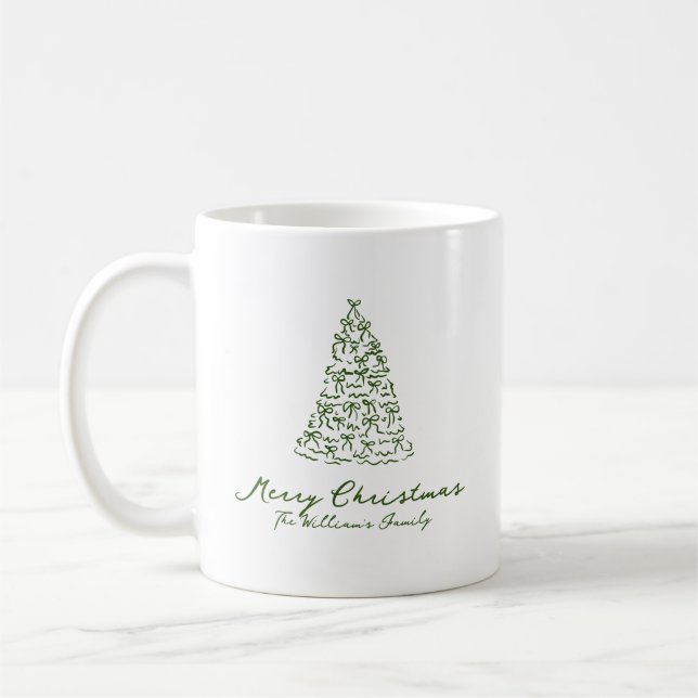 Caneca De Café Árvore de Natal Moderna (Esquerda)