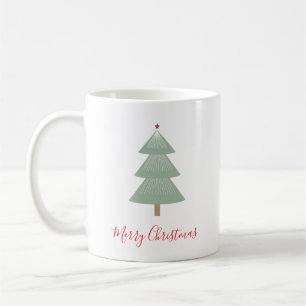 Caneca De Café Árvore de Natal moderna e Feliz Natal