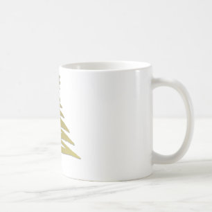Caneca De Café Árvore de Natal Moderna Estêncil Impressão Dourada