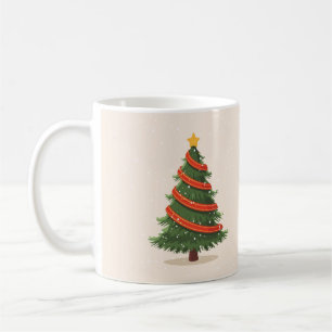 Caneca De Café Árvore de Natal, Natal, Minimalista