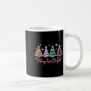 Caneca De Café Árvore de Natal Neon Alegre e Brilhante